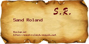 Sand Roland névjegykártya