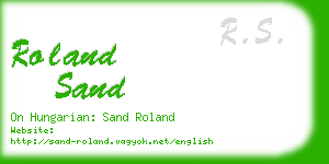 roland sand business card